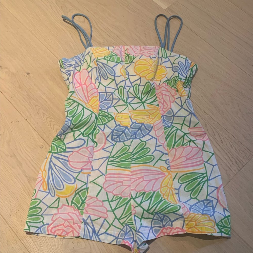 Vintage Floral Romper Bathing Suit